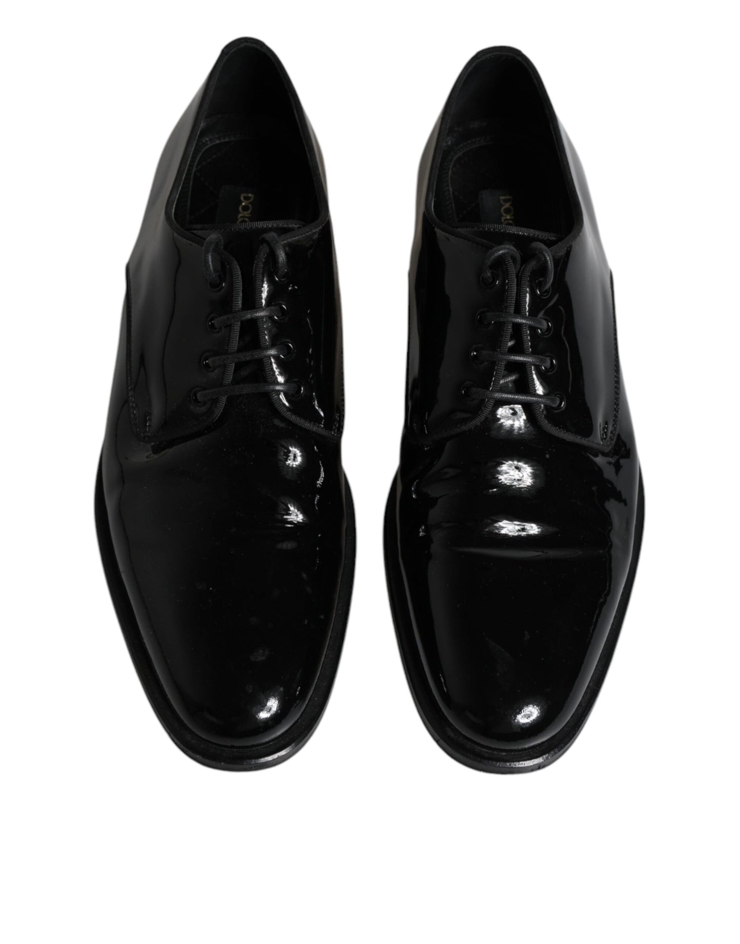 Dolce & Gabbana Schwarze Leder Schnürschuhe Männer Derby Formelle Schuhe