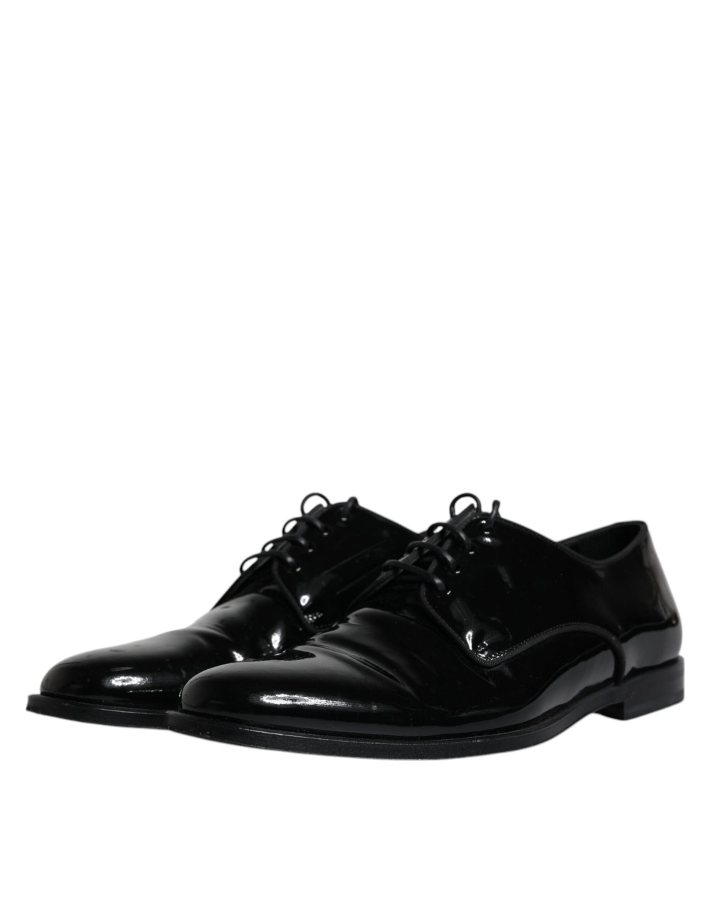 Dolce & Gabbana Schwarze Leder Schnürschuhe Männer Derby Formelle Schuhe