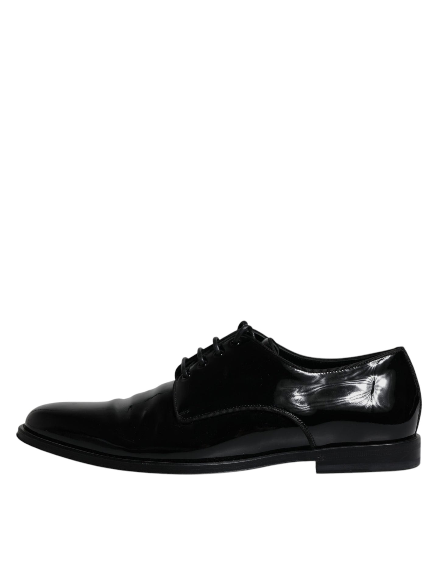 Dolce & Gabbana Schwarze Leder Schnürschuhe Männer Derby Formelle Schuhe