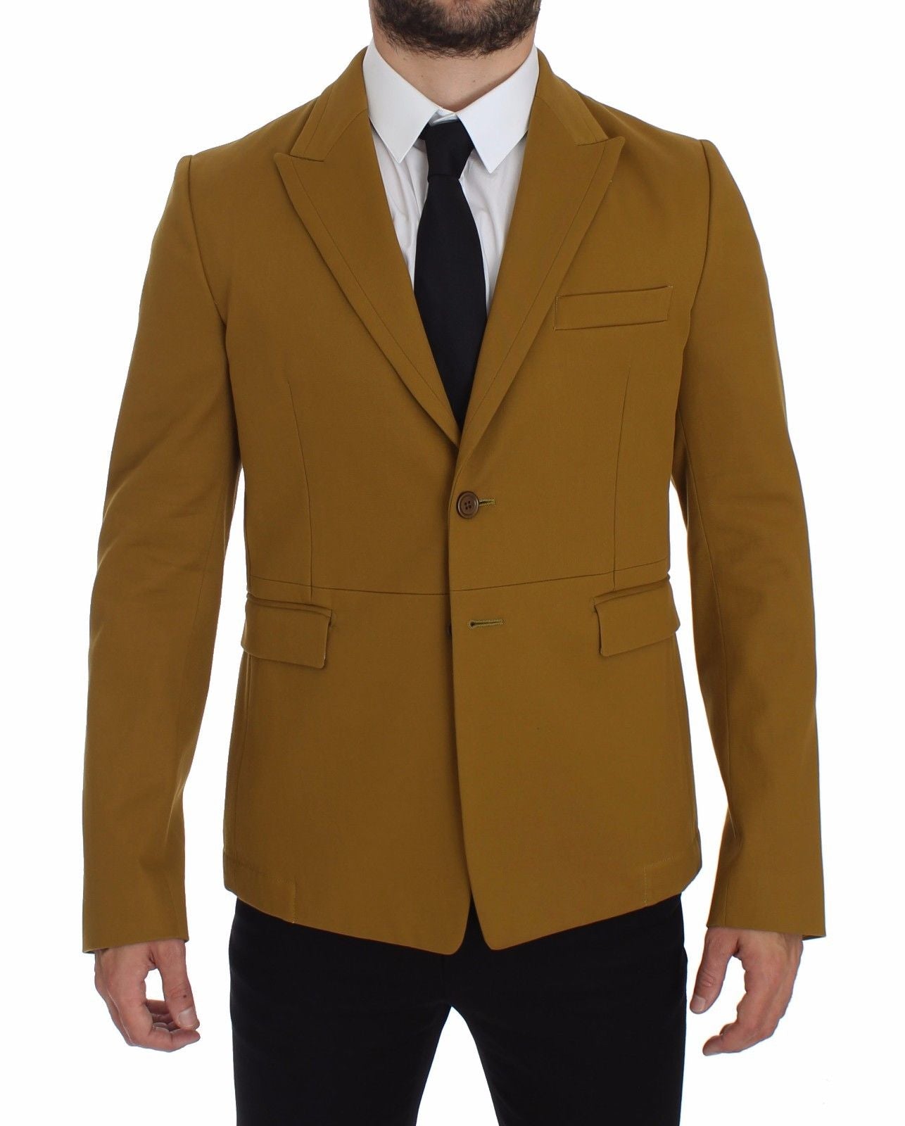 Dolce &amp; Gabbana Elegant yellow cotton blend blazer