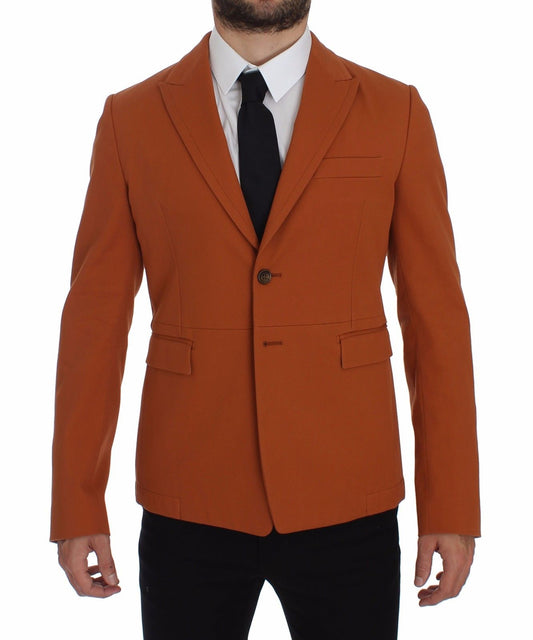 Dolce & Gabbana Eleganter orangefarbener lässiger Blazer aus Baumwollmischung