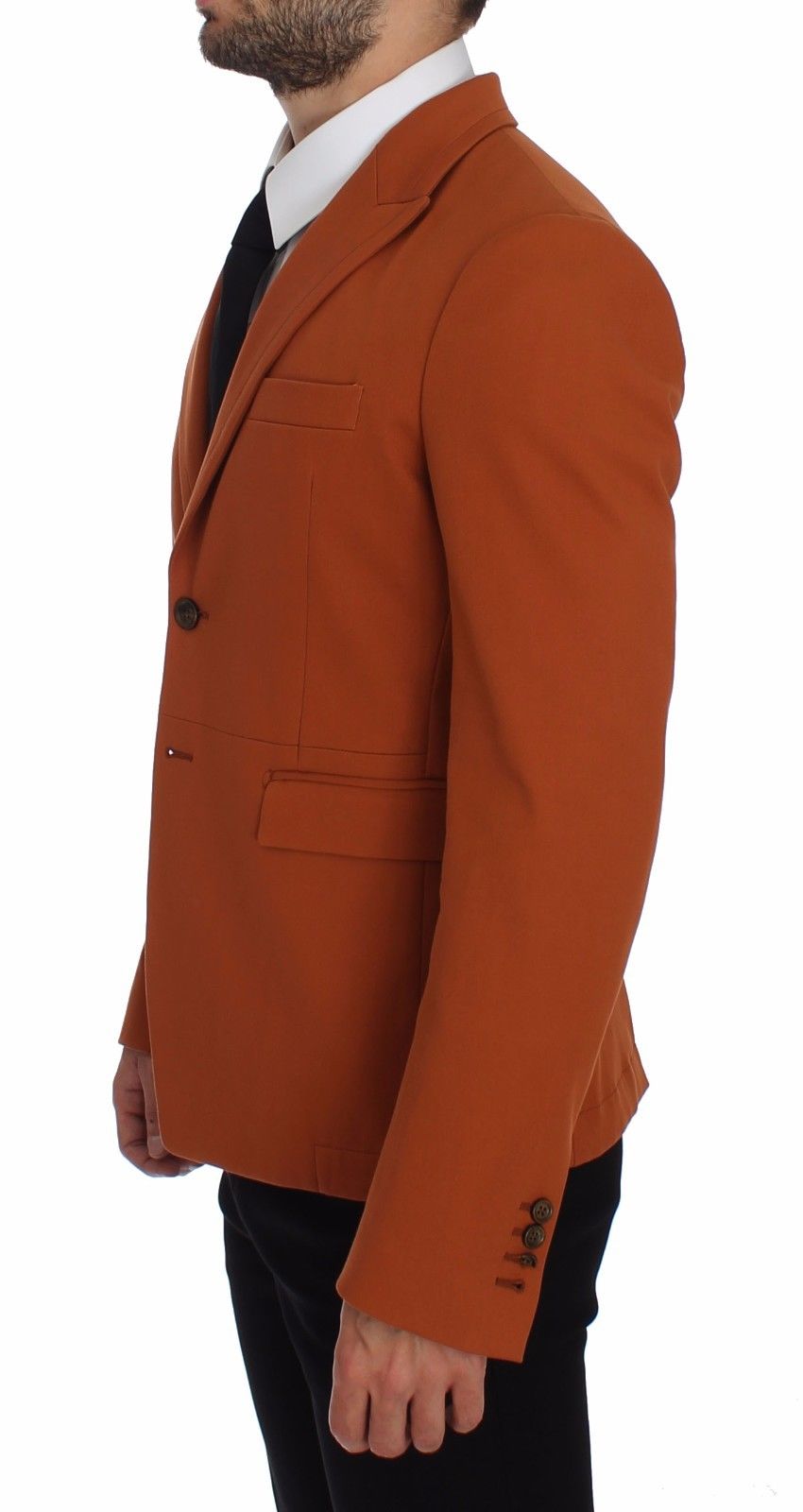 Dolce & Gabbana Eleganter orangefarbener lässiger Blazer aus Baumwollmischung