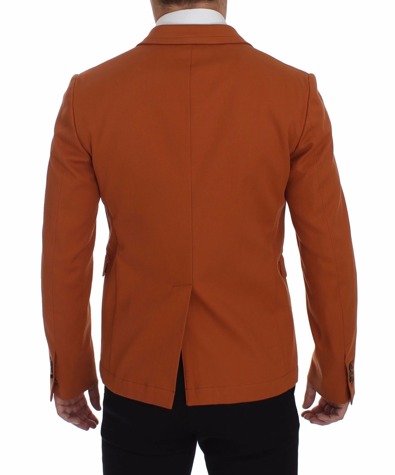 Dolce & Gabbana Eleganter orangefarbener lässiger Blazer aus Baumwollmischung