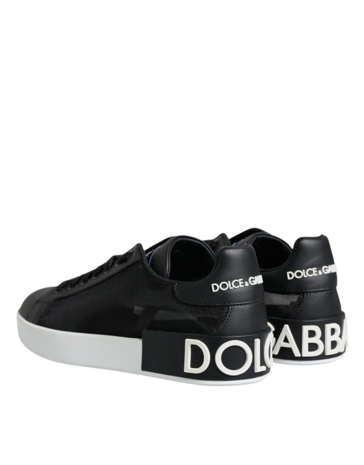 Dolce &amp; Gabbana Black Calf Leather Portofino -lenkkarit