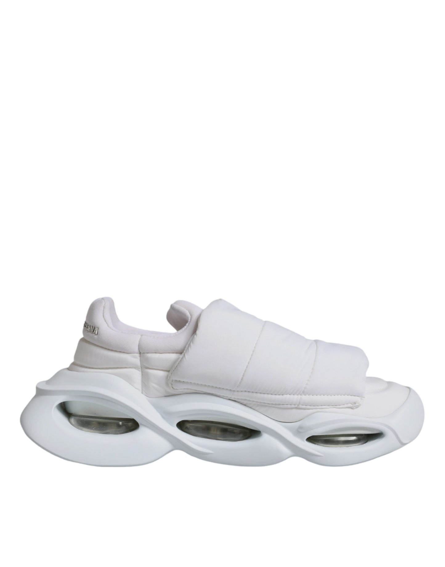 Dolce &amp; Gabbana White Padded Fabric Low Top Sneakers Shoes