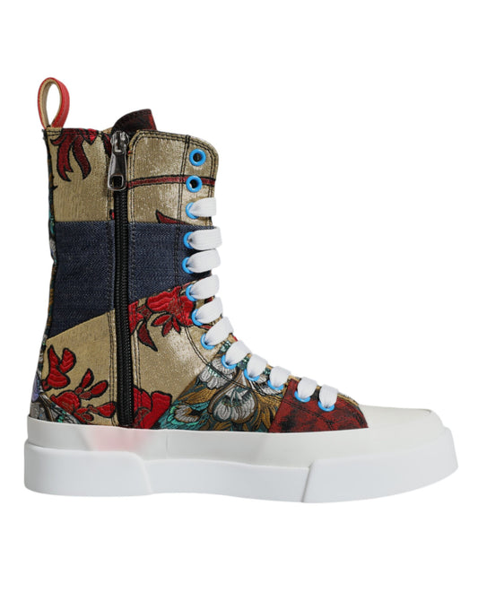 Dolce &amp; Gabbana Moniväriset Patchwork High Top -lenkkarit