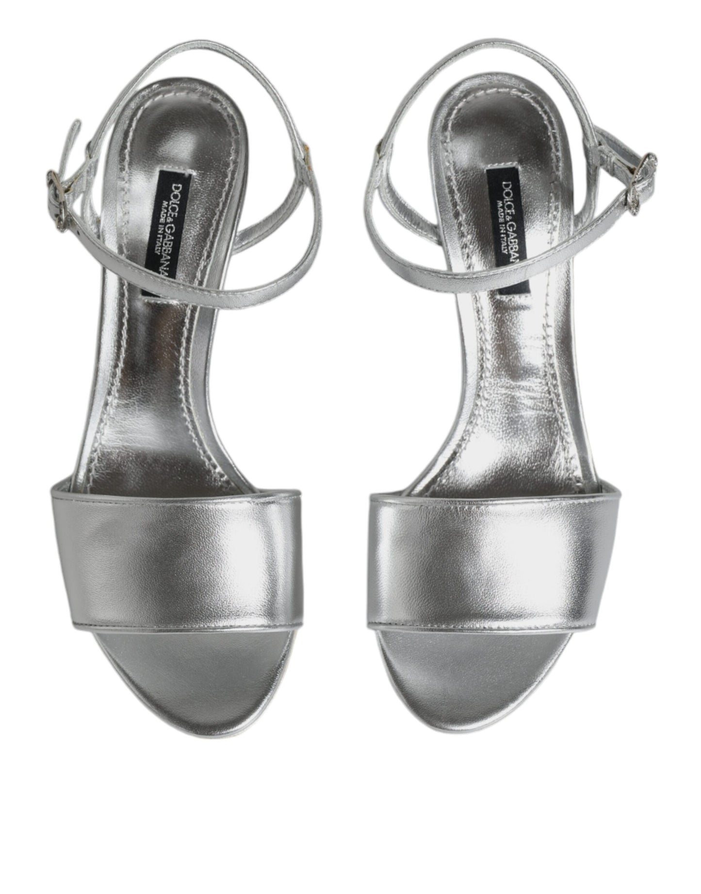 Dolce & Gabbana Silber KEIRA Heels Riemchensandalen Schuhe