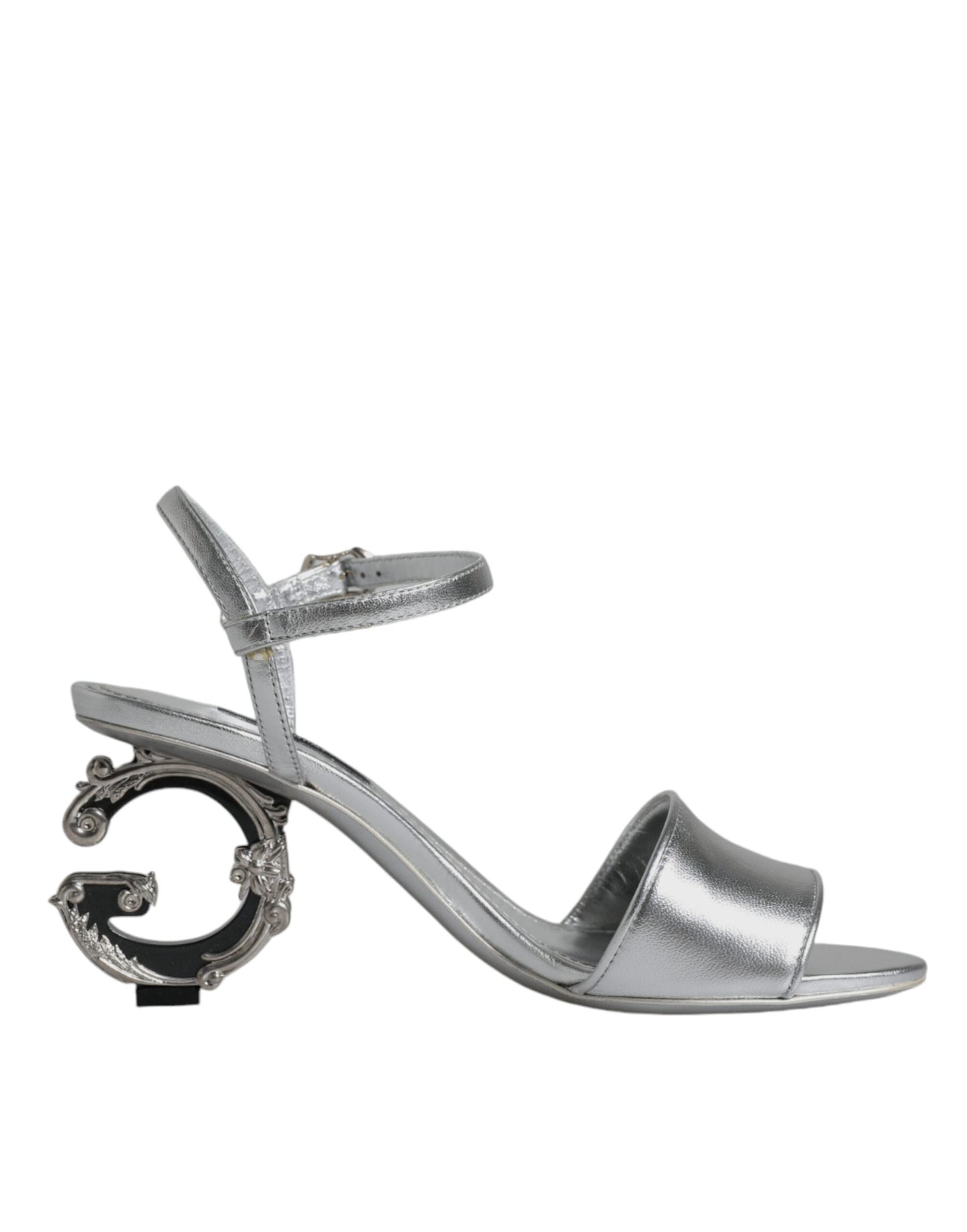 Dolce & Gabbana Silber KEIRA Heels Riemchensandalen Schuhe