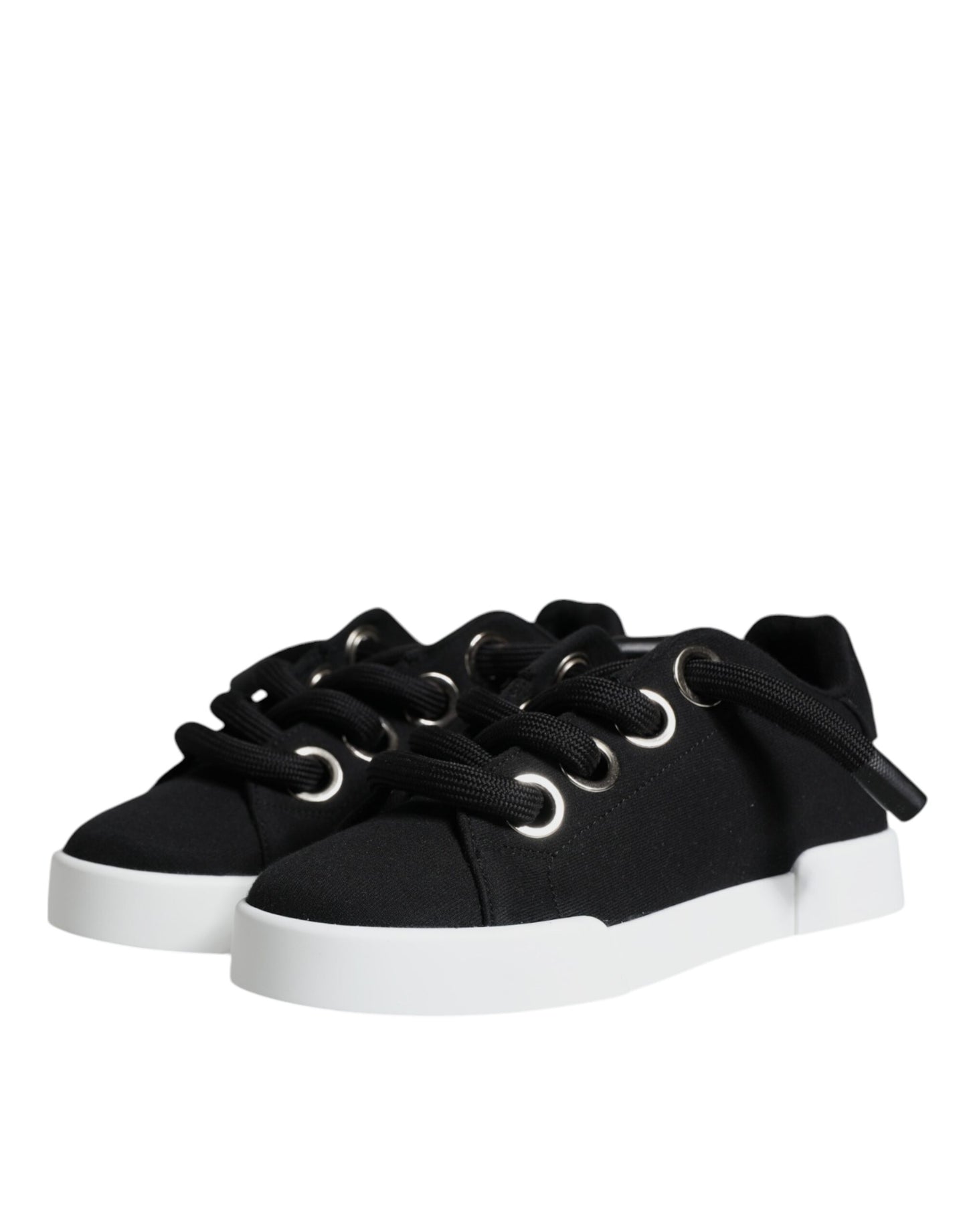 Dolce & Gabbana Schwarz Portofino Low Top Sneakers Schuhe