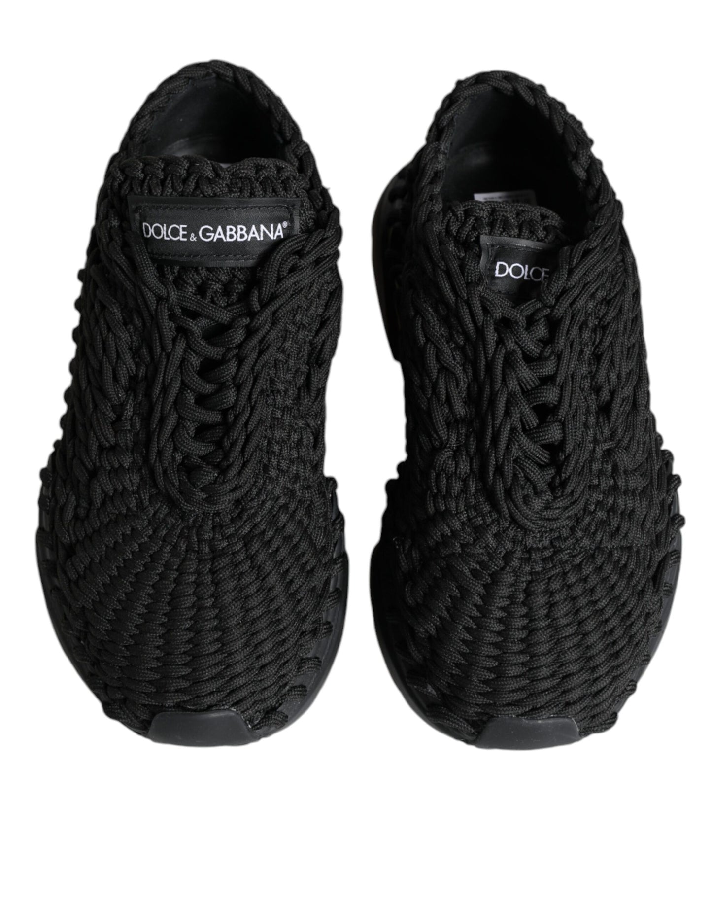 Dolce & Gabbana Schwarz gestrickte Daymaster Sneakers Schuhe