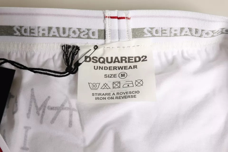 Dsquared² Weiß Baumwolle Stretch Frauen mittlere Taille Panty Unterwäsche