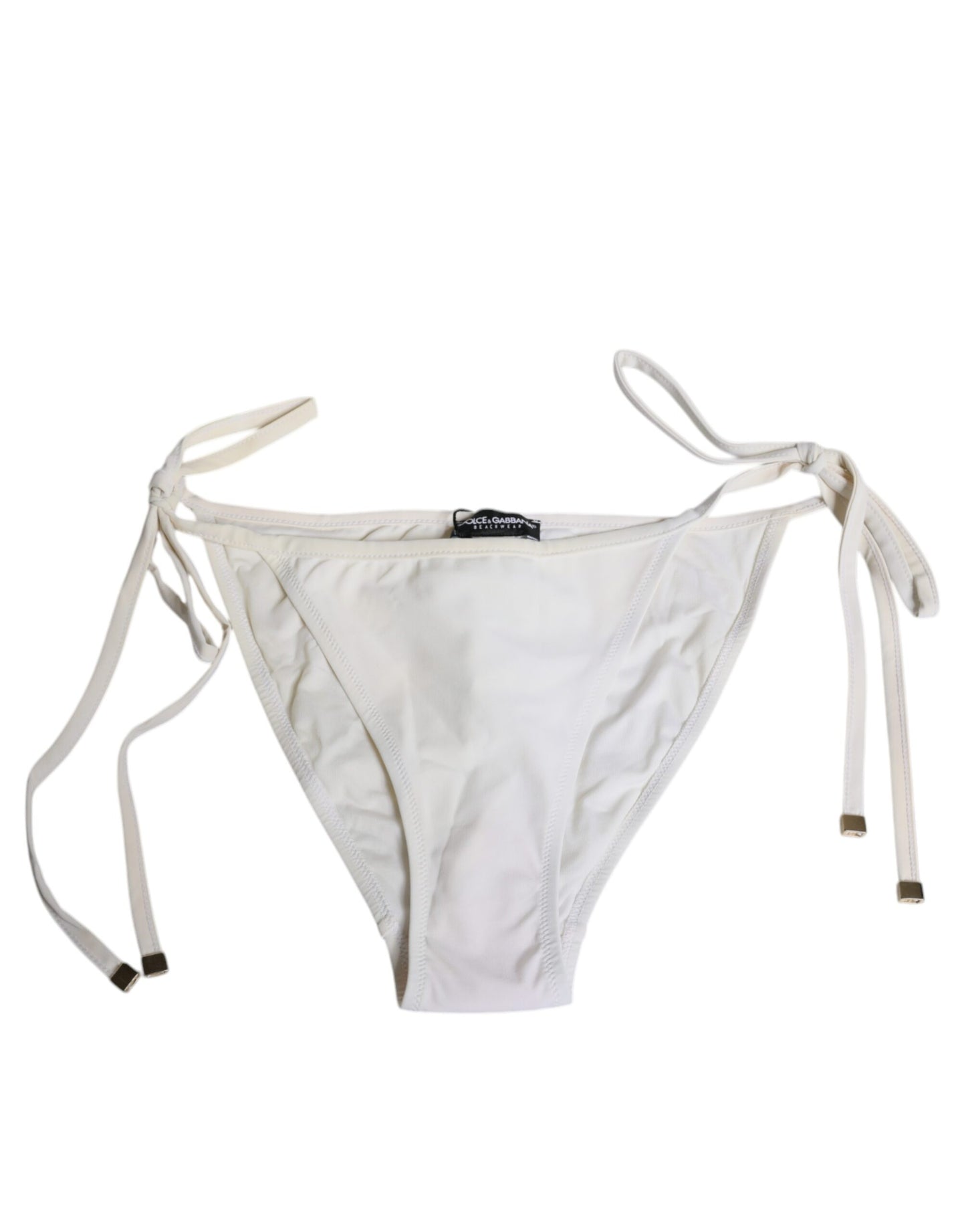 Dolce & Gabbana White Nylon Bottom Beachwear Swimwear Bikini