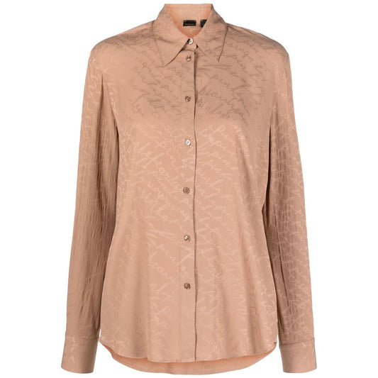 PINKO beige acetate shirt