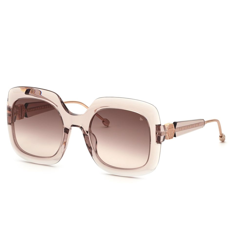 Philipp Plein Beige Acetat-Sonnenbrille