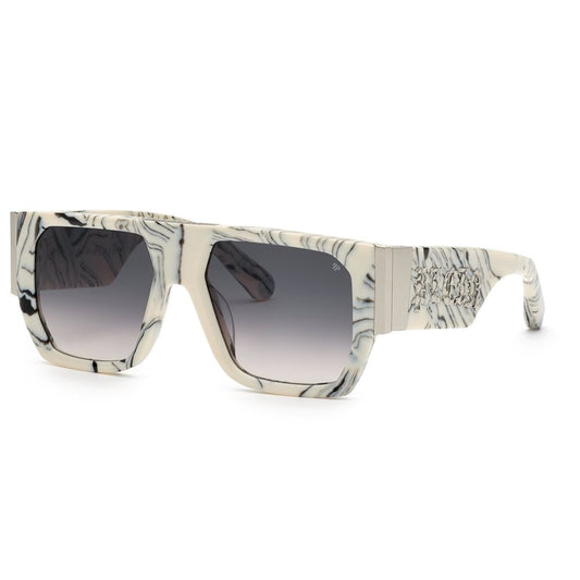 Philipp Plein Weiße Acetat-Sonnenbrille