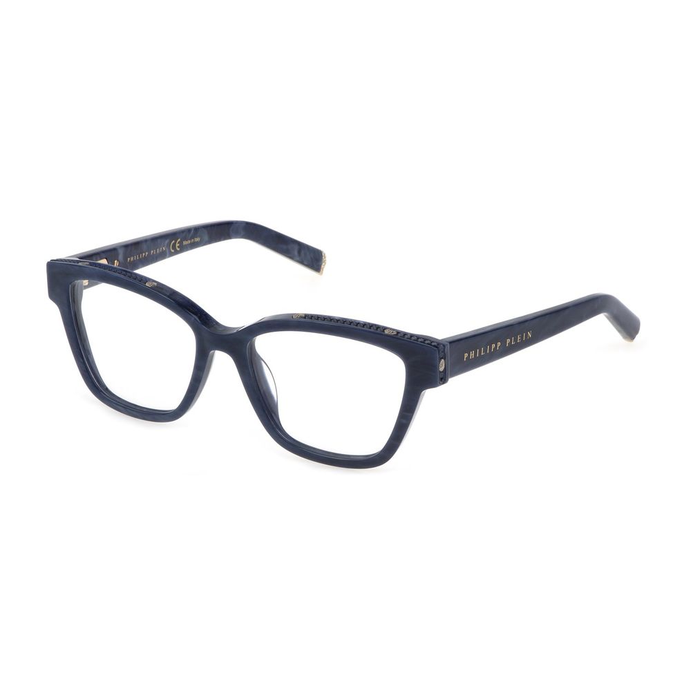 Philipp Plein Blue Metal Acetate Frames