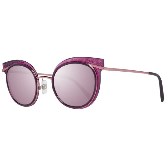 Swarovski purple sunglasses made of metal and plastic