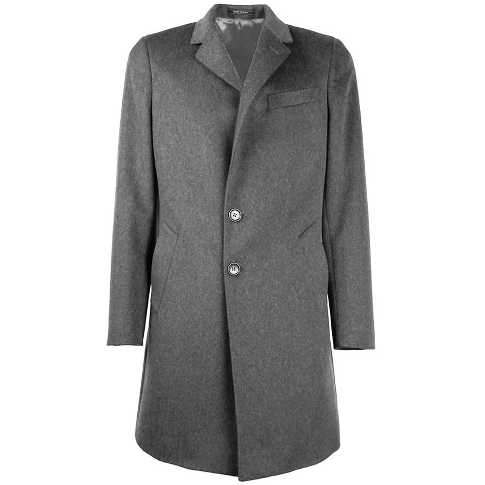 Made in Italy Gray Men's Wool Jacket