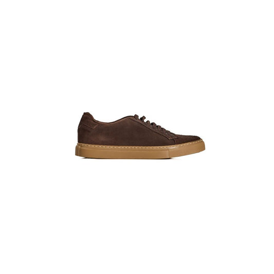 Roberto Pepe Luxury Brown Calfskin Men's Sneakers