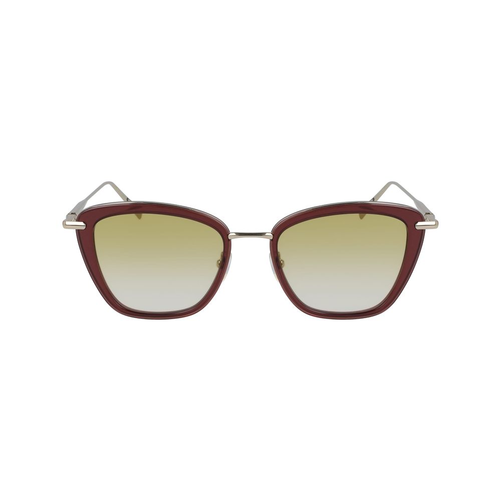 Longchamp Rote Metall-Sonnenbrille