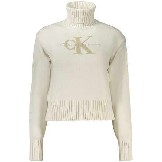 Calvin Klein Weißer Baumwollpullover für Frauen