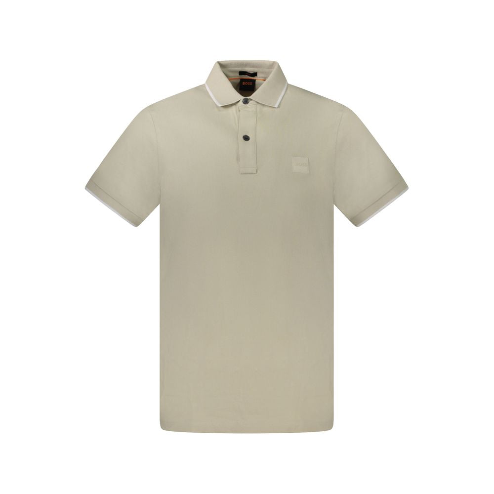 Hugo Boss Beige Baumwolle Männer Polo Shirt