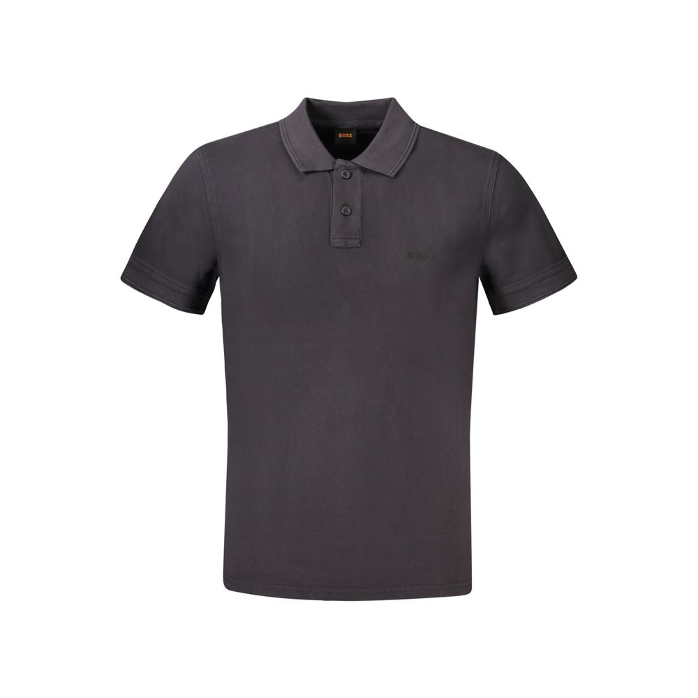 Hugo Boss Schwarzes Baumwoll-Poloshirt für Männer