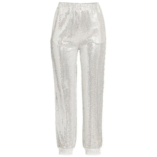 PINKO Gray Polyamide Jeans &amp; Pants