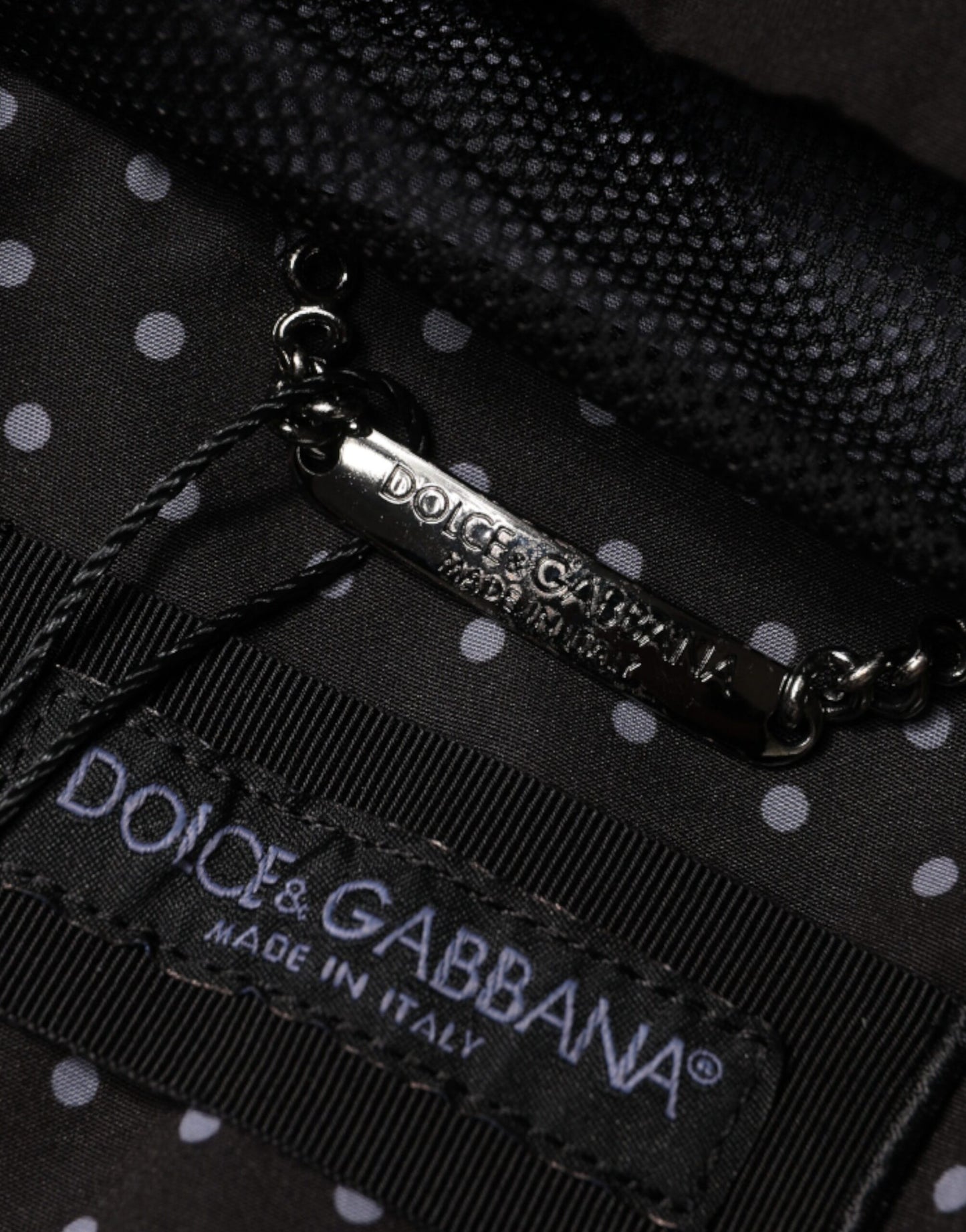 Dolce & Gabbana Schwarze Bandana Bomberjacke mit Kapuze und durchgehendem Reißverschluss