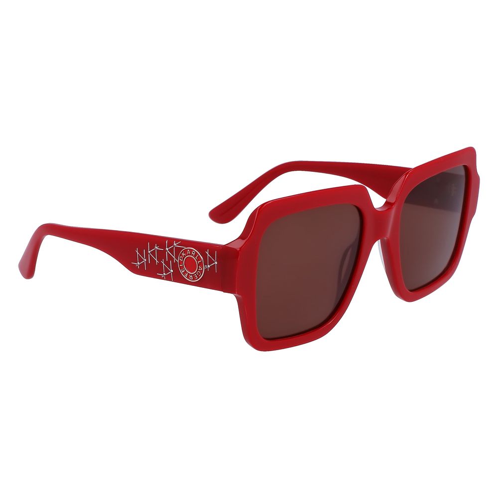 Karl Lagerfeld Red Acetate Sunglasses