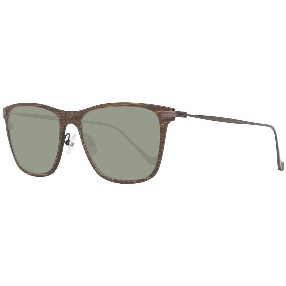 Hackett Brown Wood and Metal Sunglasses