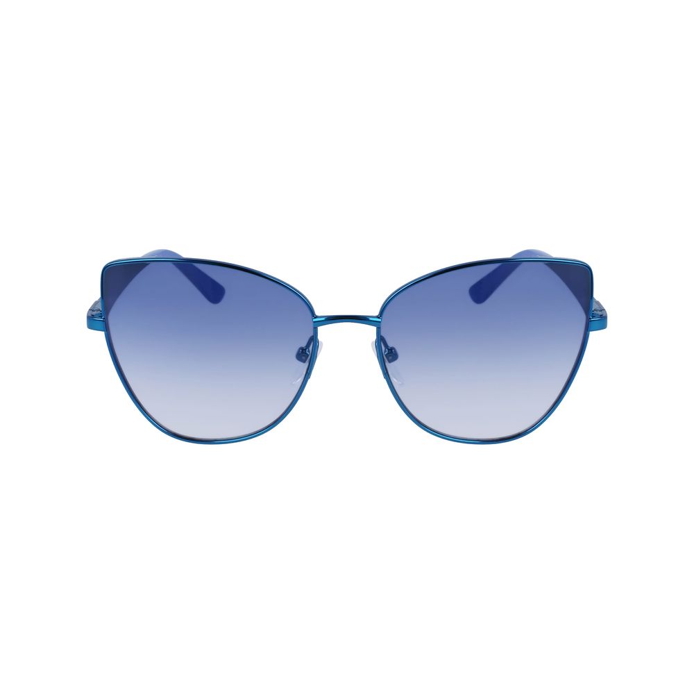 Karl Lagerfeld Blaue Metall-Sonnenbrille