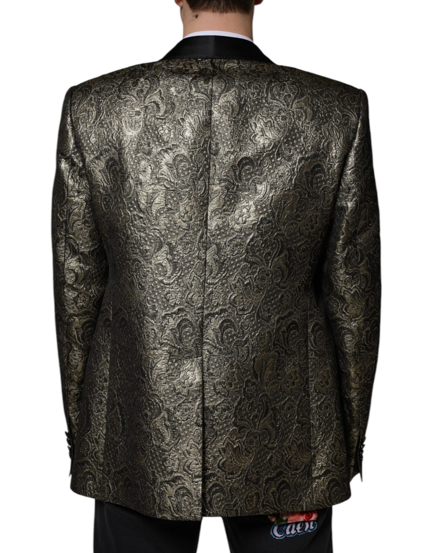 Dolce & Gabbana Gold SICILIA Jacquard-Mantel einreihig Blazer