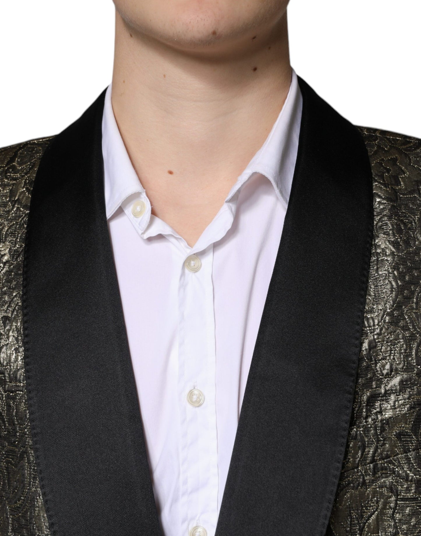 Dolce & Gabbana Gold SICILIA Jacquard-Mantel einreihig Blazer