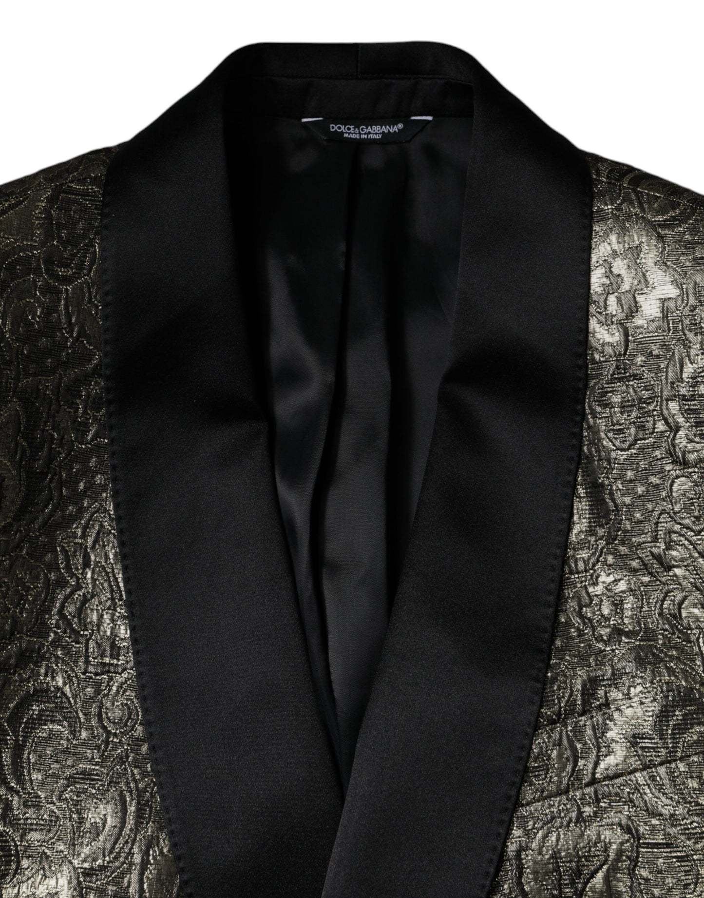 Dolce & Gabbana Gold SICILIA Jacquard-Mantel einreihig Blazer