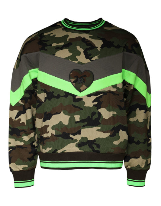 Dolce &amp; Gabbana Multicolor Camouflage Sweatshirt villapaita