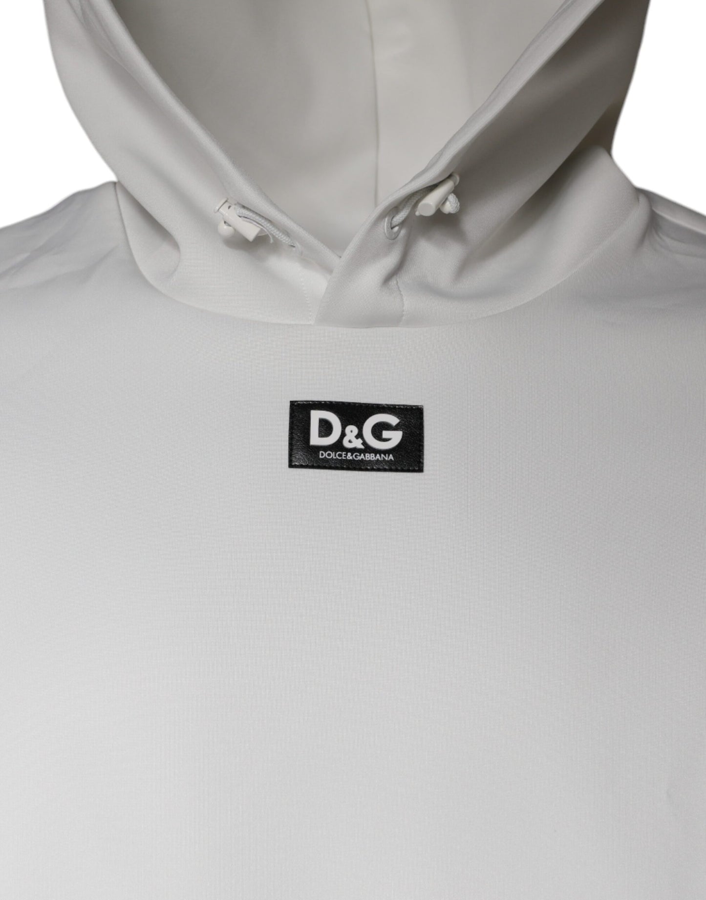 Dolce &amp; Gabbana White D&amp;G Logo Hooded Men Sweatshirt Sweater