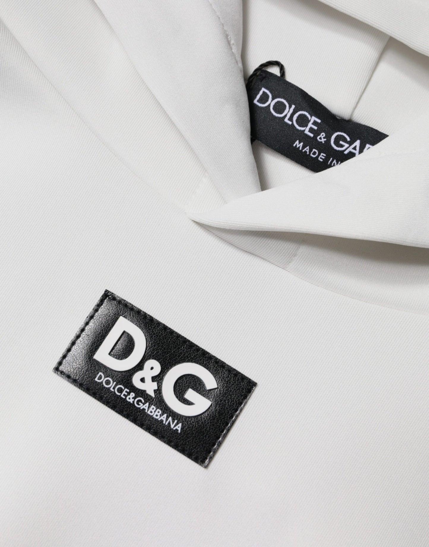 Dolce &amp; Gabbana White D&amp;G Logo Hooded Men Sweatshirt Sweater