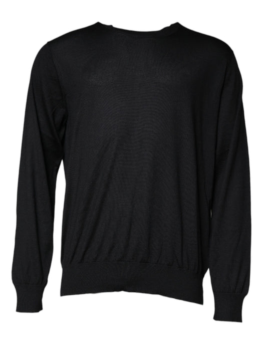 Dolce &amp; Gabbana musta Cashmere Crew Neck -neulepusero