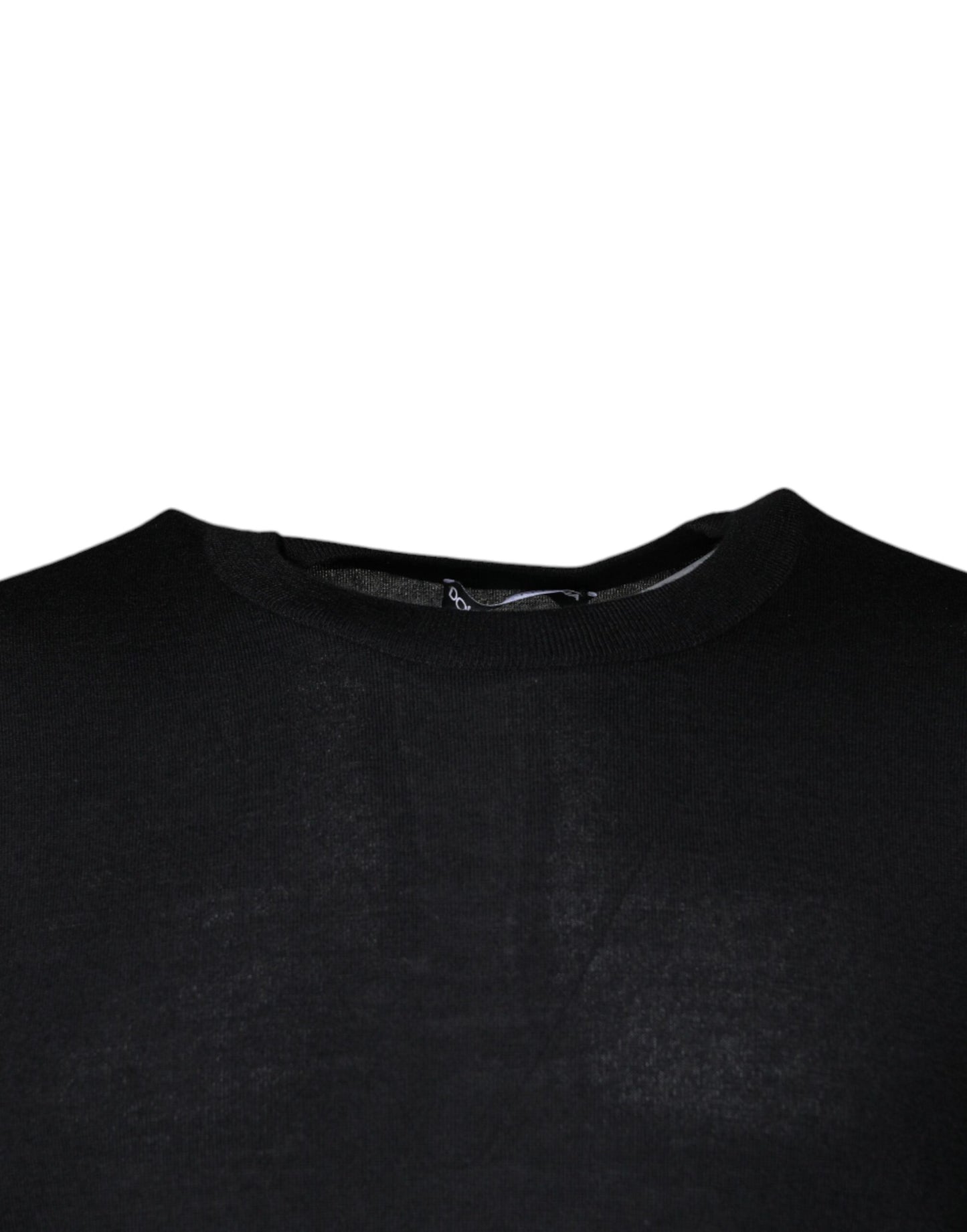 Dolce &amp; Gabbana Black Cashmere Crew Neck Pullover Sweater