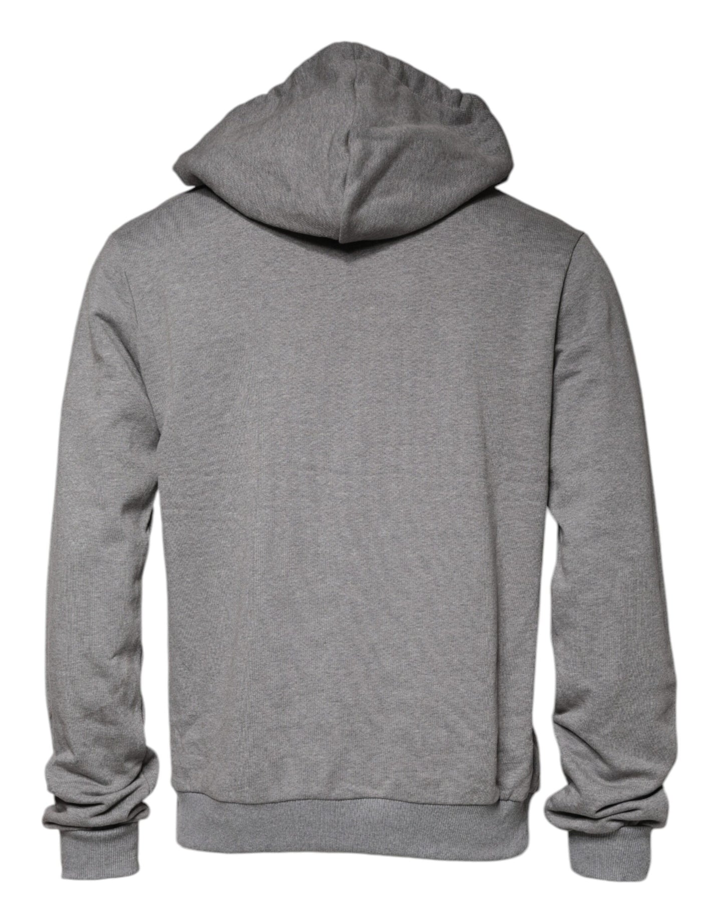 Dolce &amp; Gabbana Gray Pocket Cotton Hooded Sweatshirt Sweater