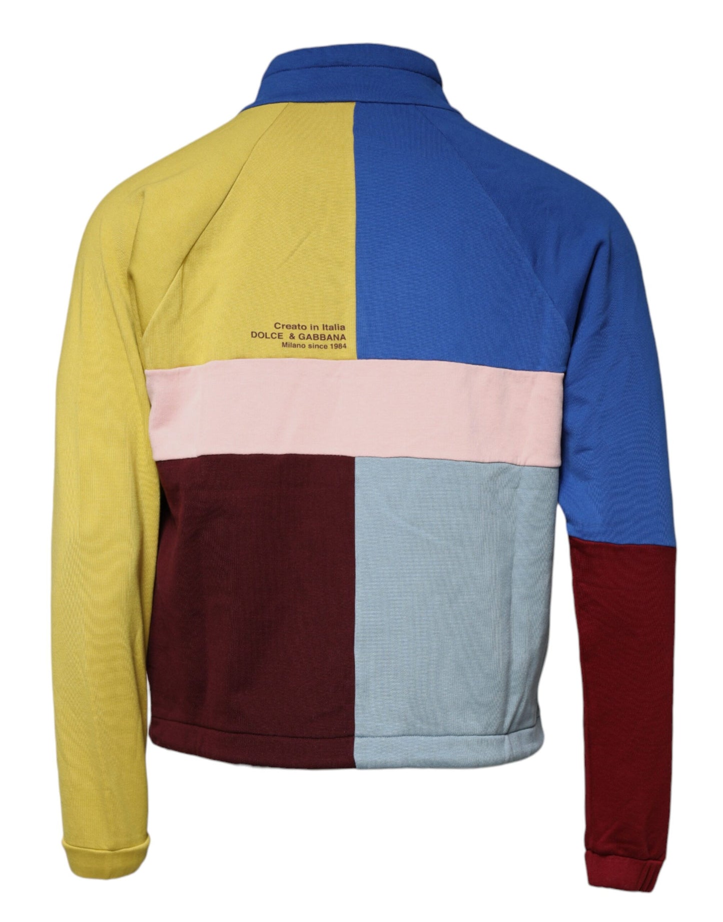 Dolce & Gabbana Multicolor Patchwork Männer Sweatshirt Pullover