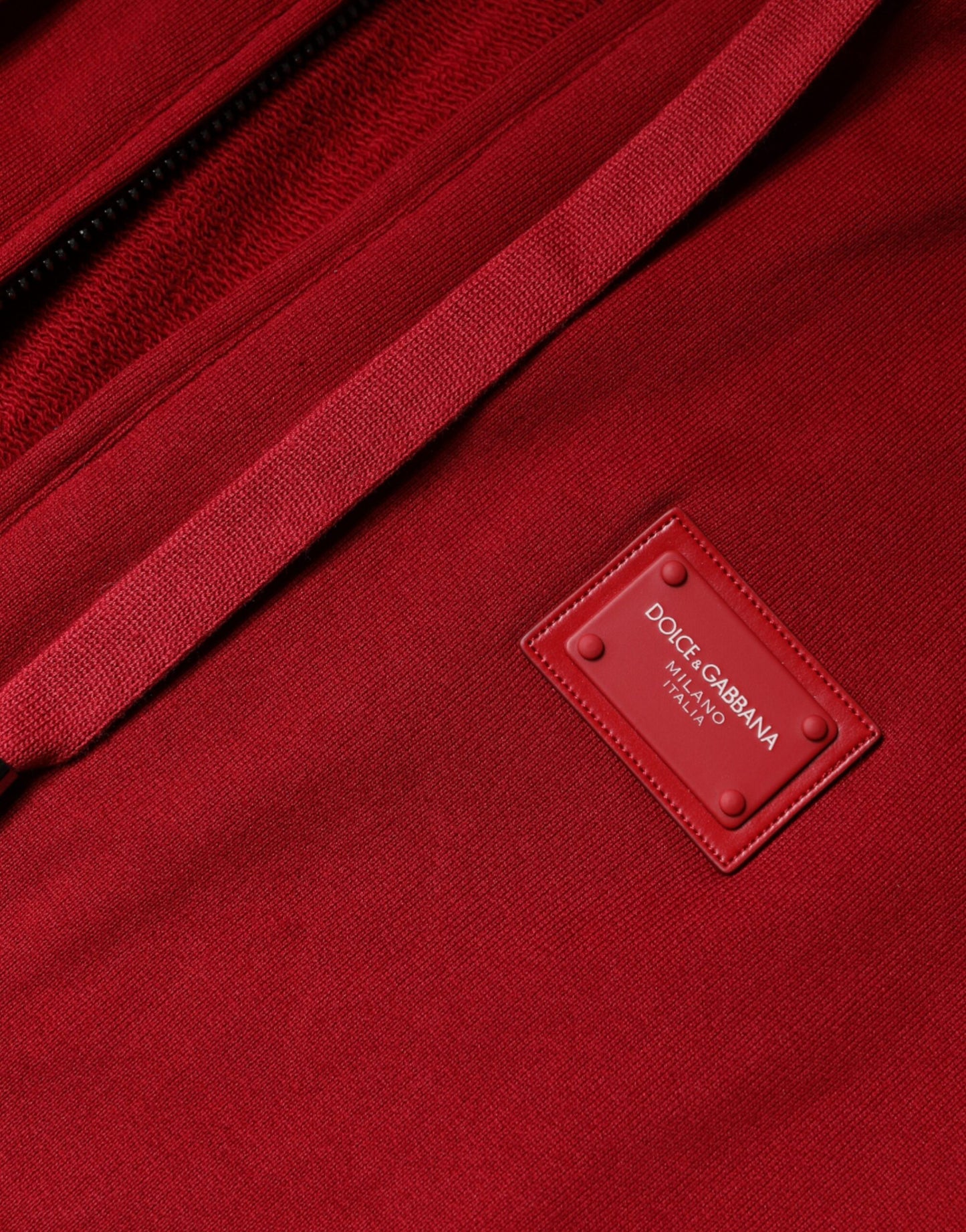 Dolce &amp; Gabbana Red Logo Plaque hupullinen villapaita