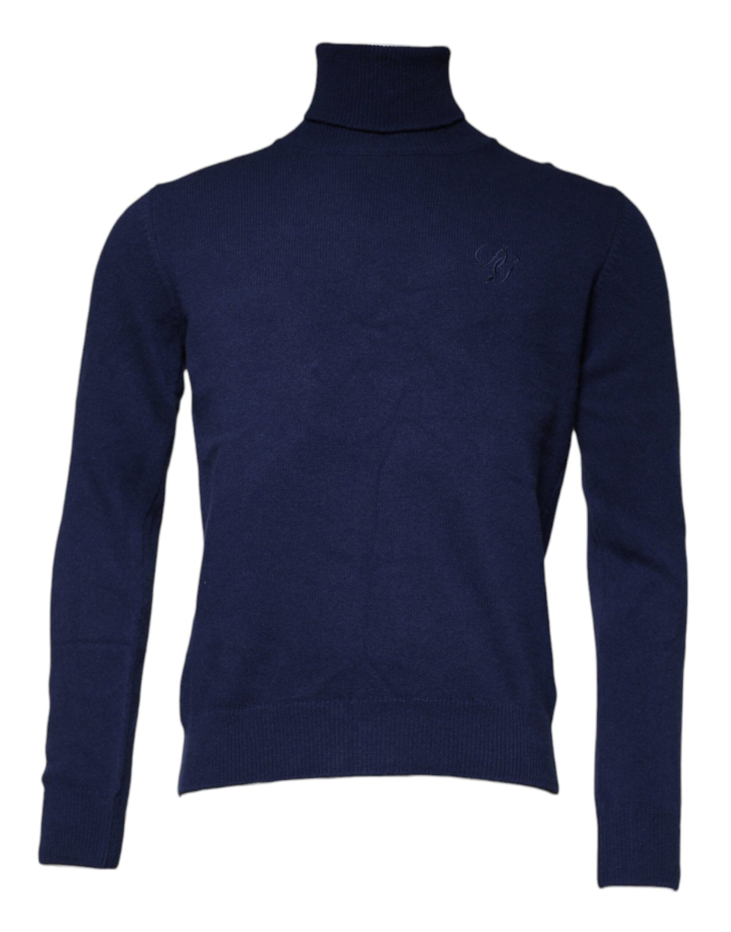 Dolce & Gabbana Blauer Wollstrick-Rollkragenpullover