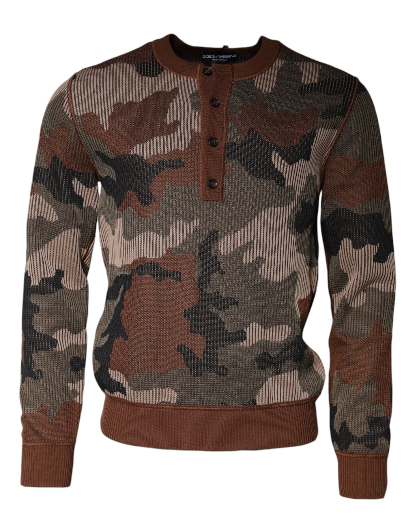 Dolce & Gabbana Multicolor Camouflage Herren Pullover Pullover