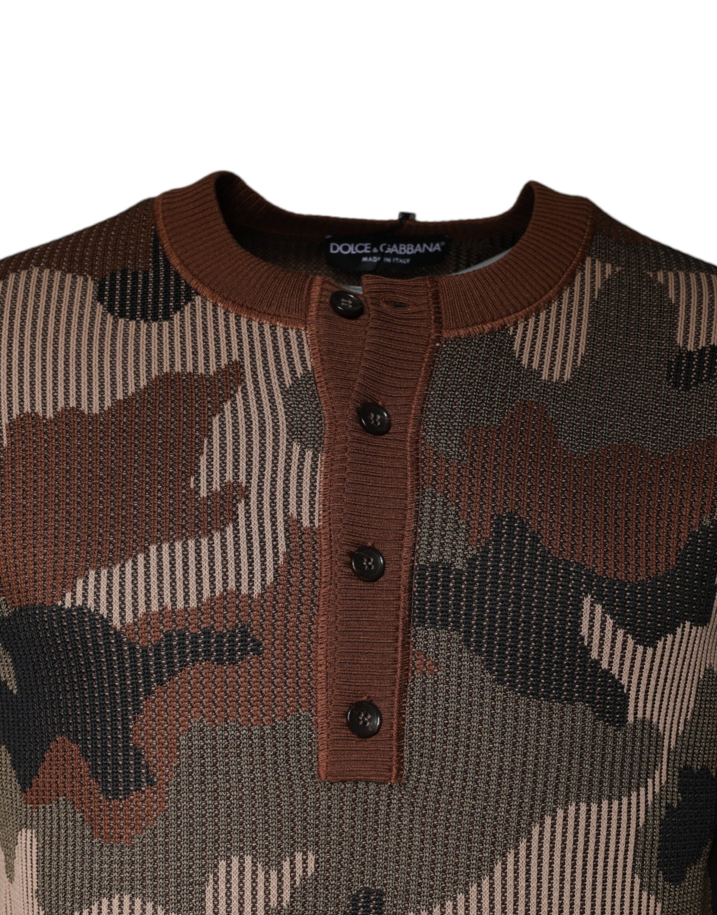 Dolce & Gabbana Multicolor Camouflage Herren Pullover Pullover