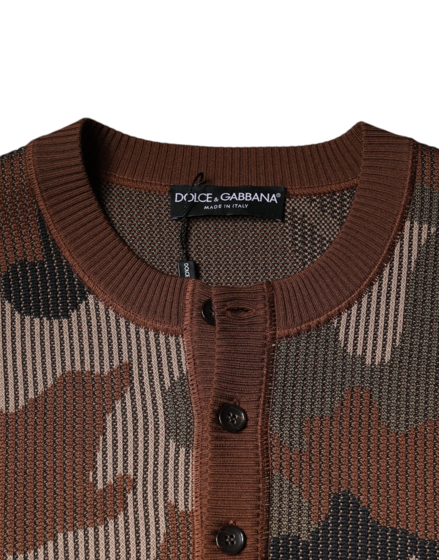 Dolce & Gabbana Multicolor Camouflage Herren Pullover Pullover