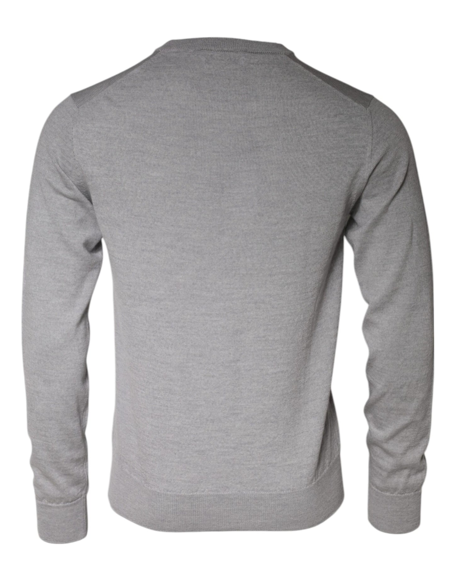 Dolce &amp; Gabbana Light Gray Wool Crew Neck Pullover Sweater