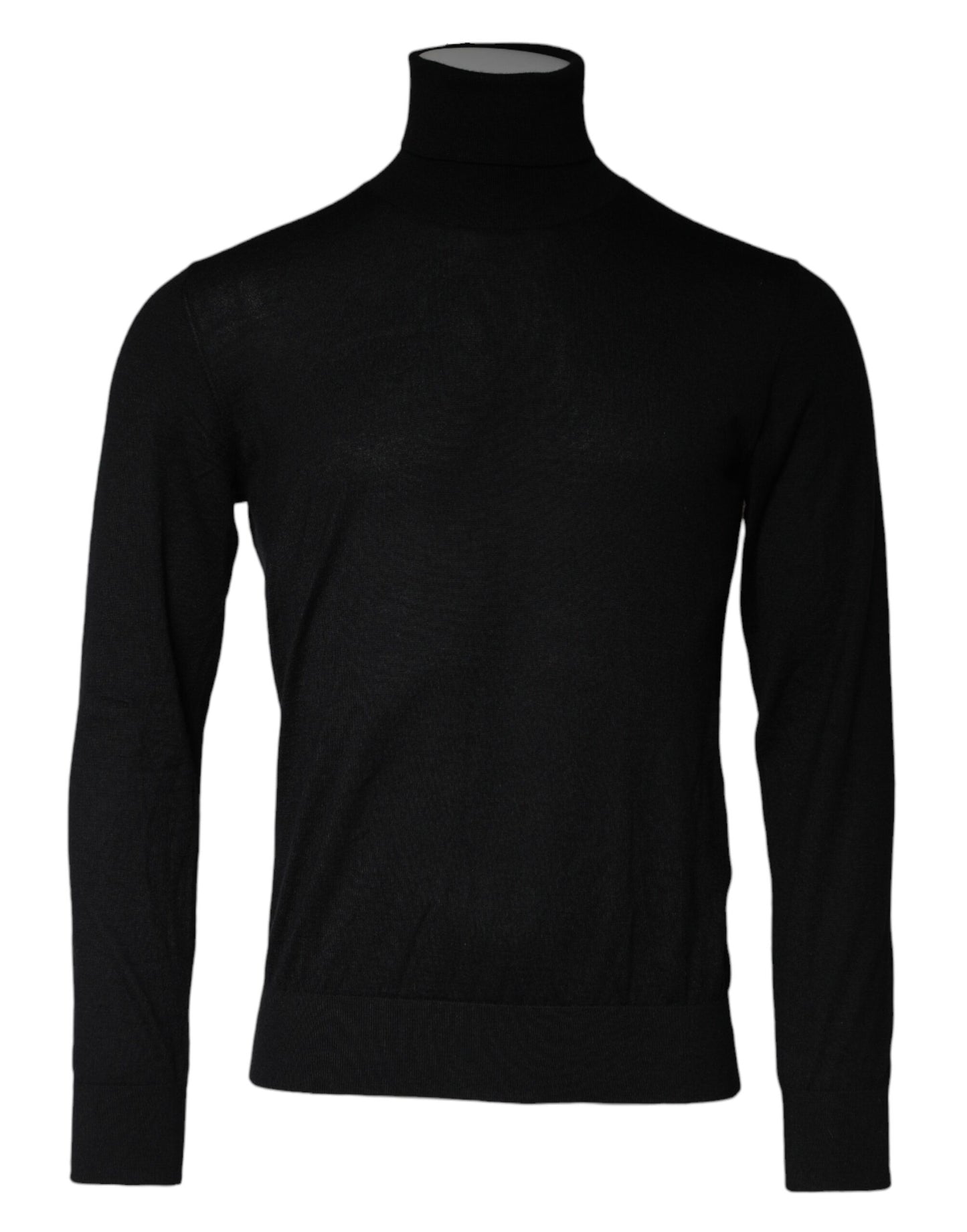 Dolce &amp; Gabbana Black Long Sleeve Turtleneck Pullover Sweater