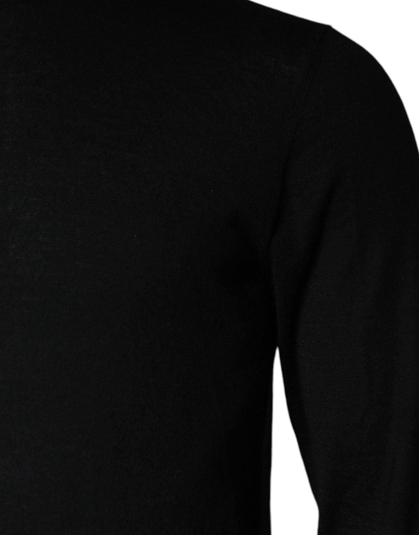 Dolce &amp; Gabbana Black Long Sleeve Turtleneck Pullover Sweater